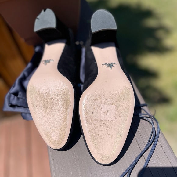 Prada black brushed suede with box & dust covers - Picture 4 of 7